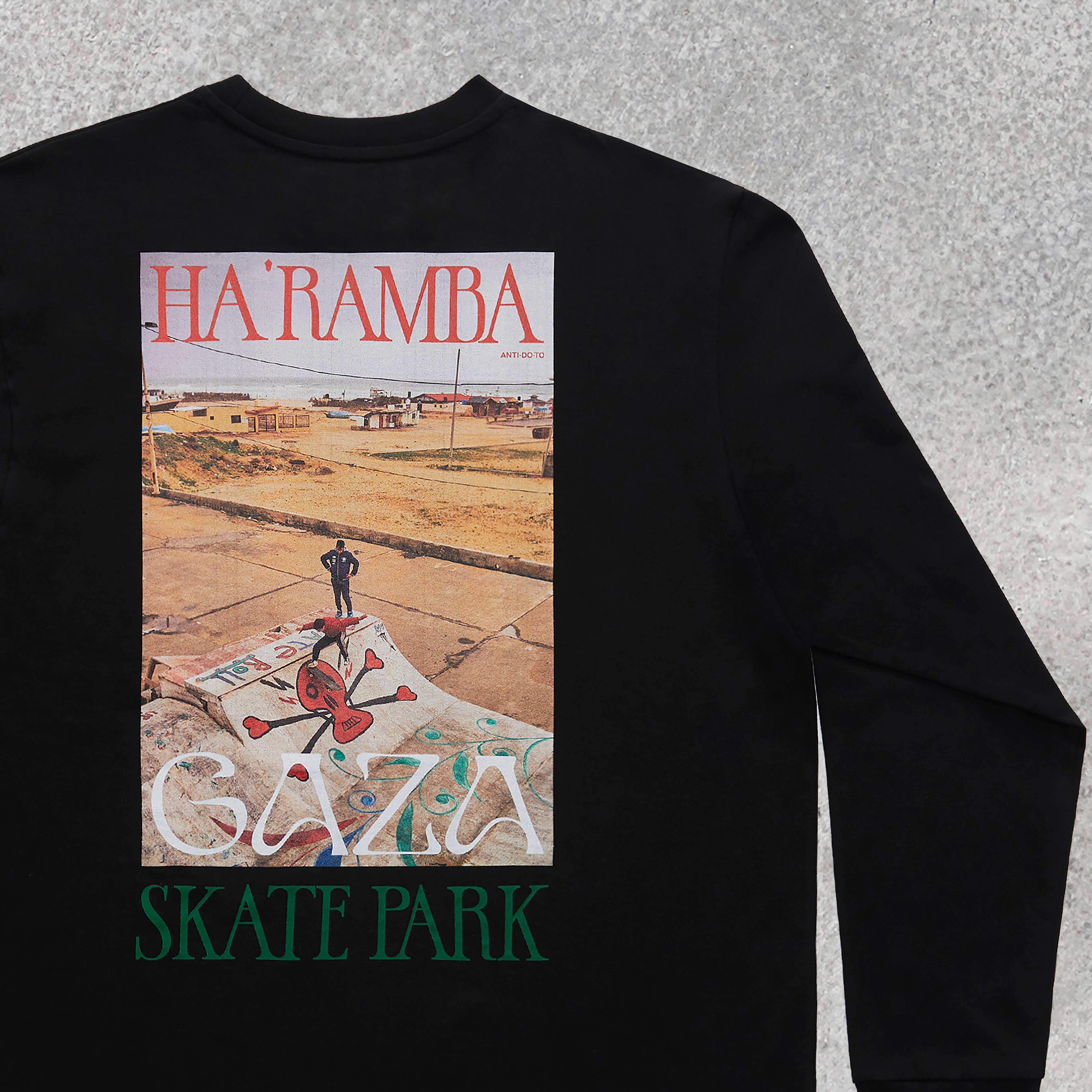 HA'RAMBA HYPHENS LONG SLEEVE T-SHIRT STILL LIFE DETAIL