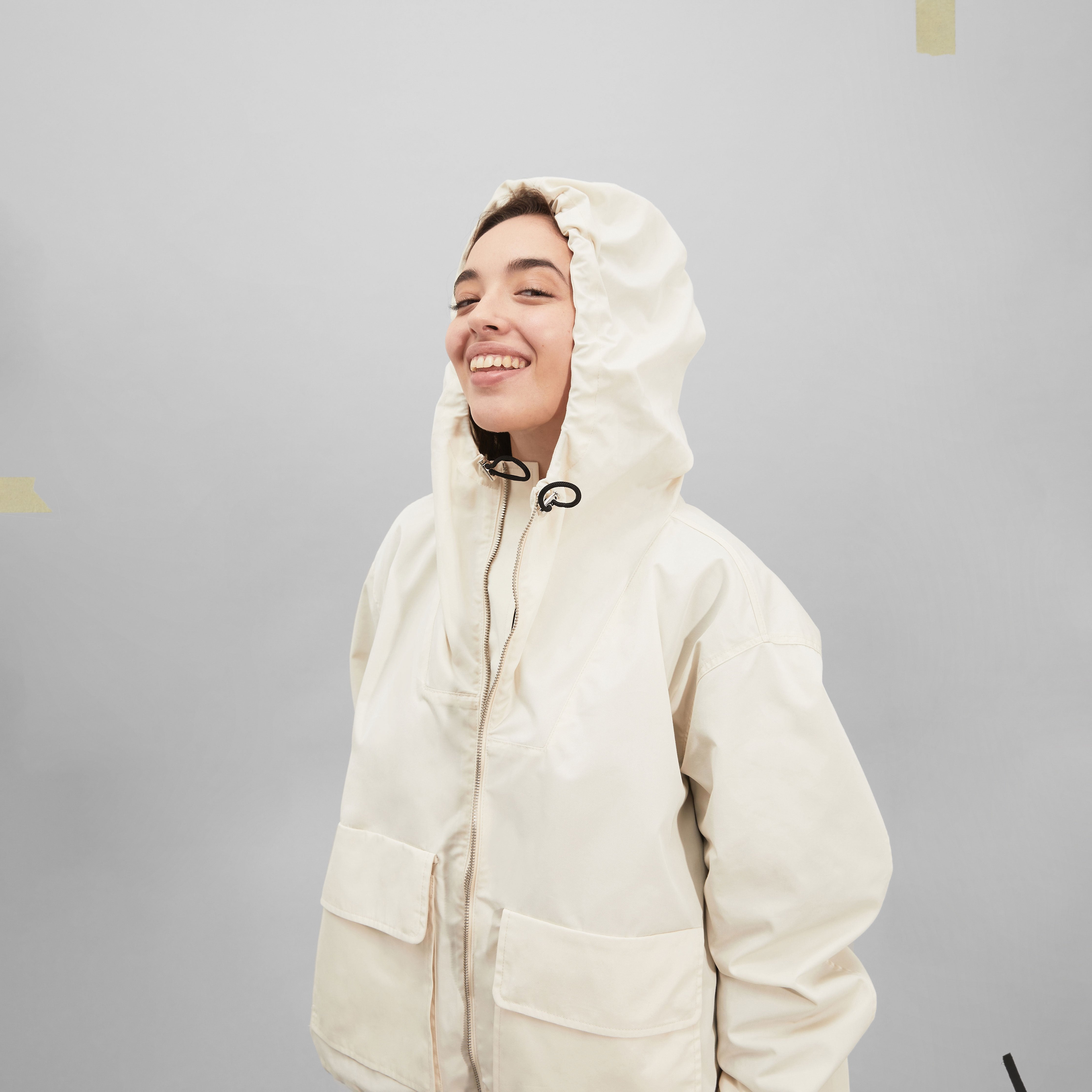 WATERPROOF HOODED ANORAK WORN 1